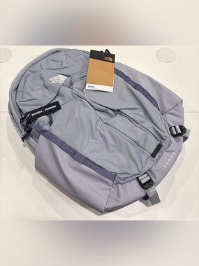 The North Face Women’s Surge Backpack Blue Silver NWT Laptop Sleeve Stand-up